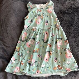 Girls Green Sleeveless Unicorn Forest Animals